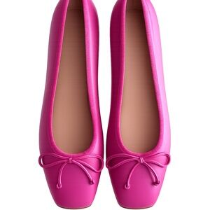 New NWOB M. Gemi Fuchsia Pink Ballet Flats The Danza 38.5
